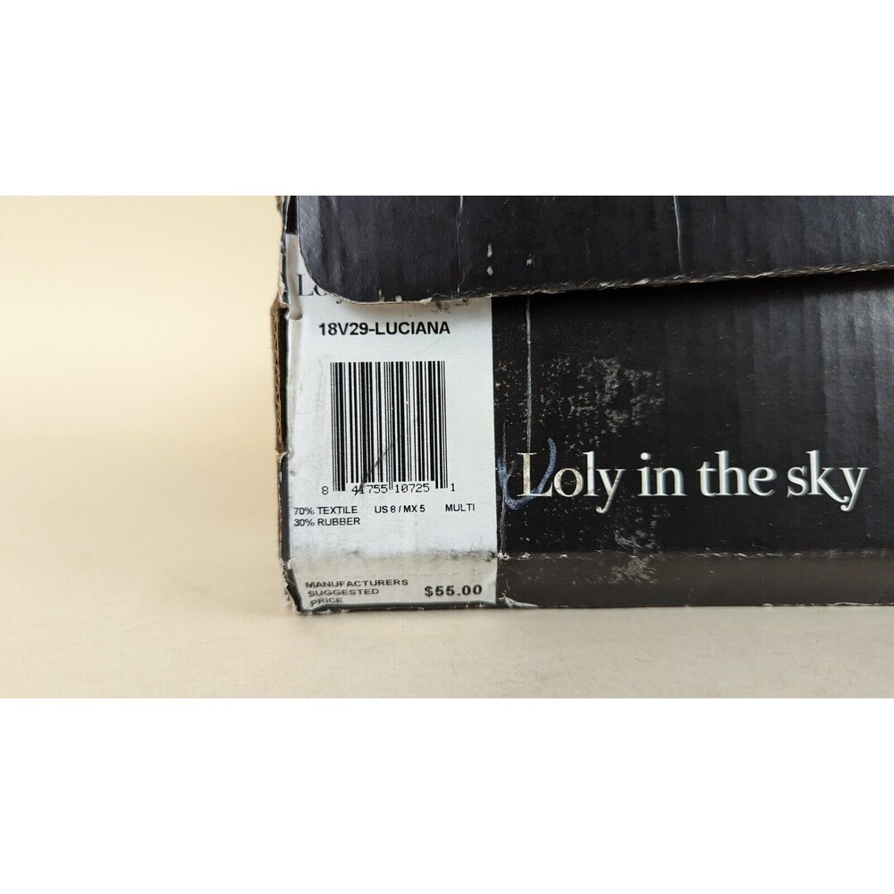 Loly in the sky Luciana Sandals Womens 8 Black Tie Up Strap Pom Pom Shoes NWB - Picture 12 of 14